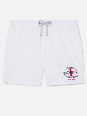 Costume mare Gustavia bianco con ricamo Cigarette | Special edition