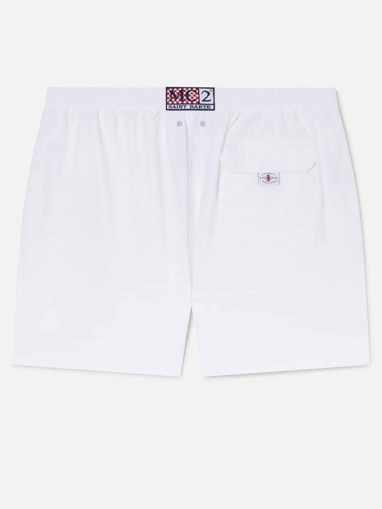 Costume mare Gustavia bianco con ricamo Cigarette | Special edition
