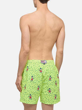 Mid-length striped Gustavia swim-shorts with Scrooge embroidery | DISNEY® SPECIAL EDITION - MC2 Saint Barth