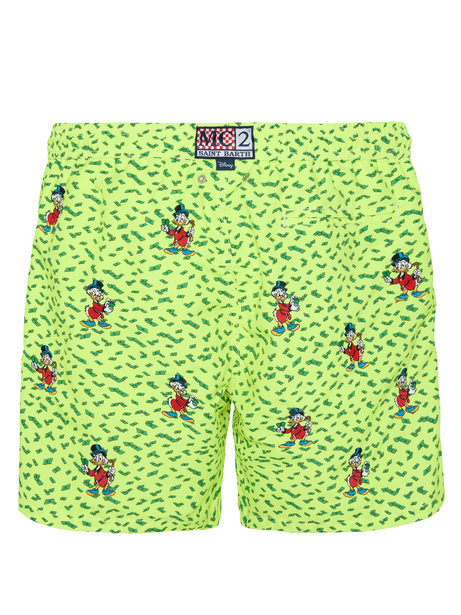 Mid-length striped Gustavia swim-shorts with Scrooge embroidery | DISNEY® SPECIAL EDITION - MC2 Saint Barth