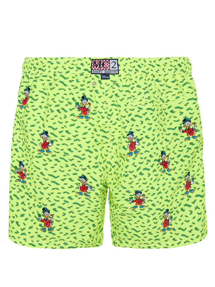 Mid-length striped Gustavia swim-shorts with Scrooge embroidery | DISNEY® SPECIAL EDITION - MC2 Saint Barth