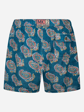Man mid-length linen swim-shorts Gustavia with - MC2 Saint Barth