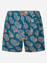 Man mid-length linen swim-shorts Gustavia with