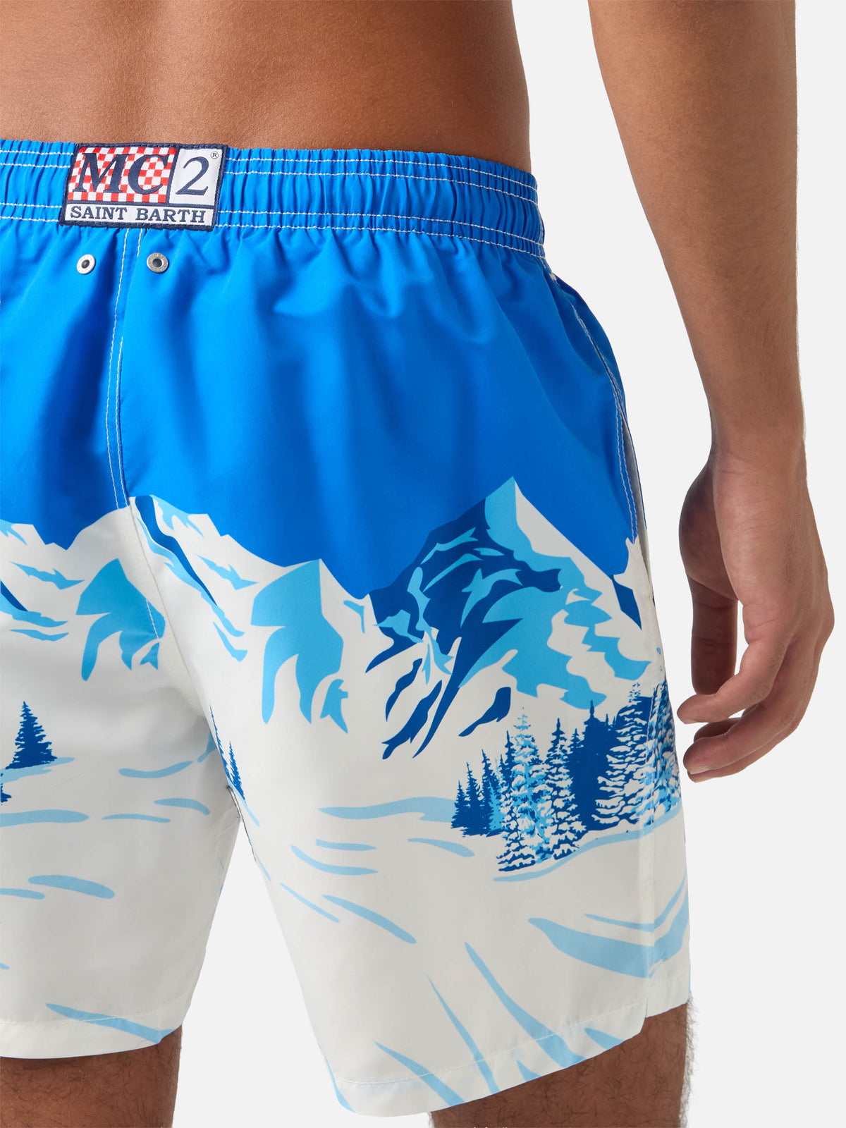 Light blue Gustavia swim shorts with Snoopy print | Special edition
