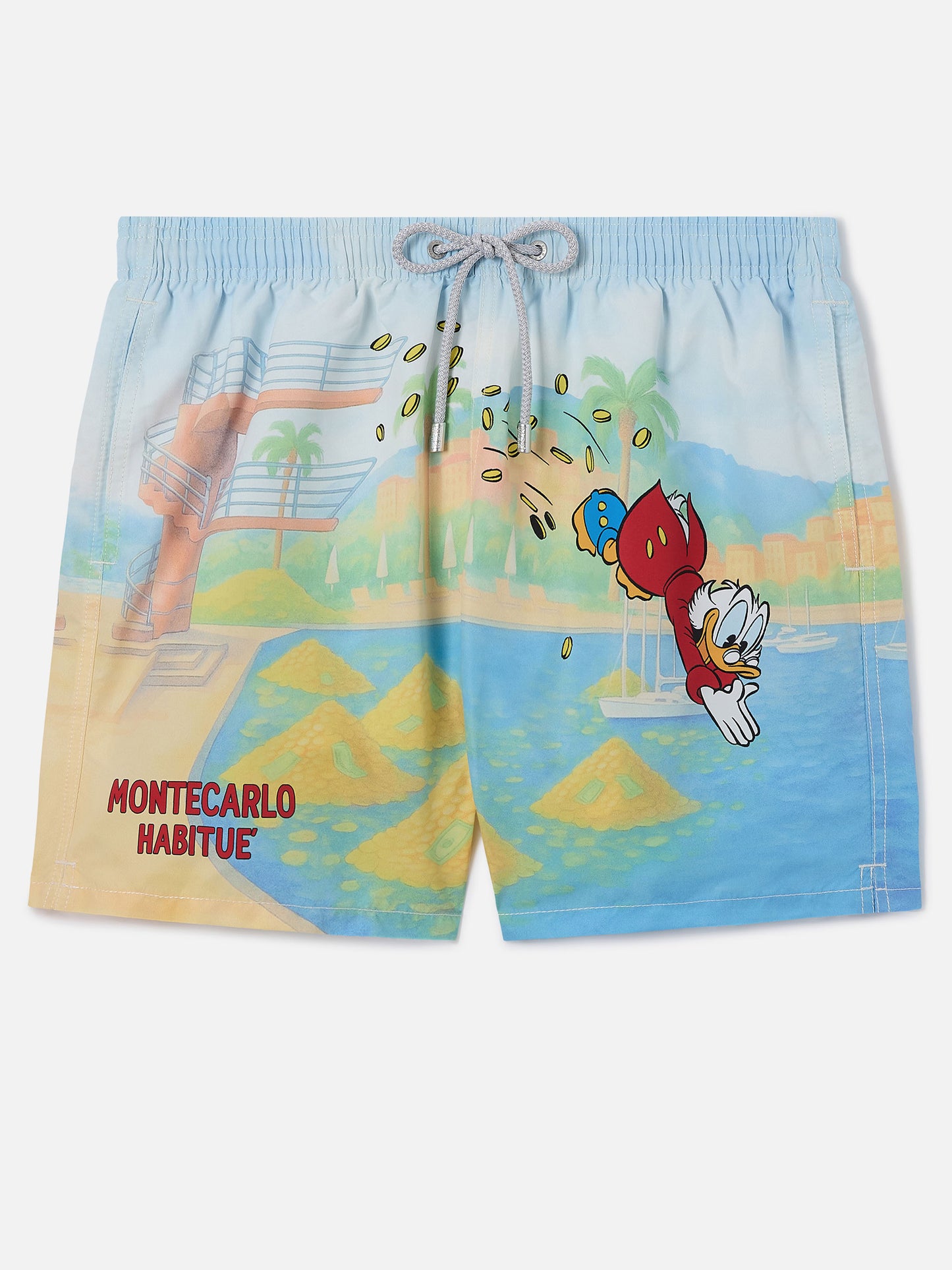 Gustavia Badeshorts mit Scrooge- und Montecarlo habituè-Print | DISNEY SPECIAL EDITION 