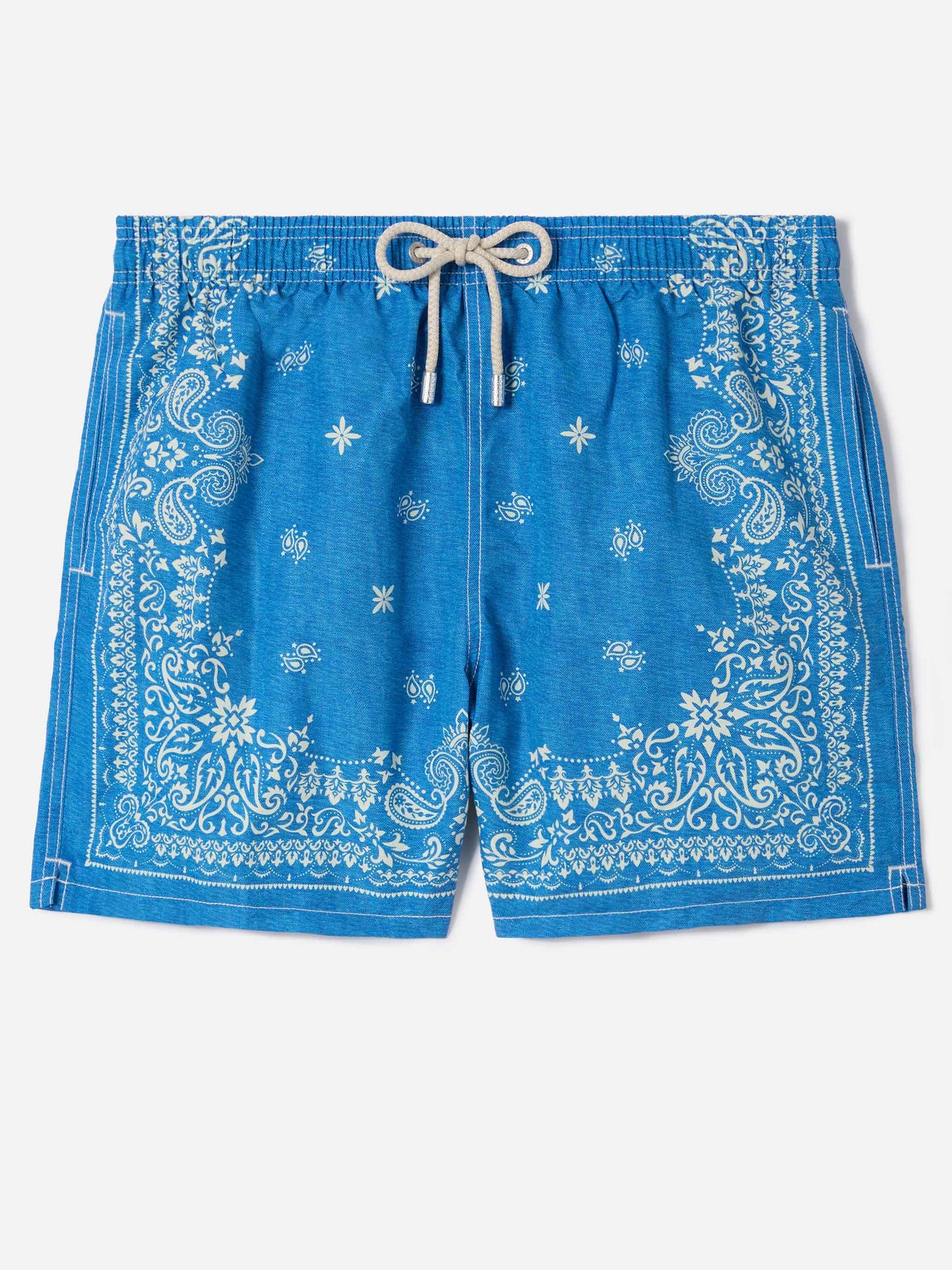 Costume mare Gustavia blu con stampa bandana