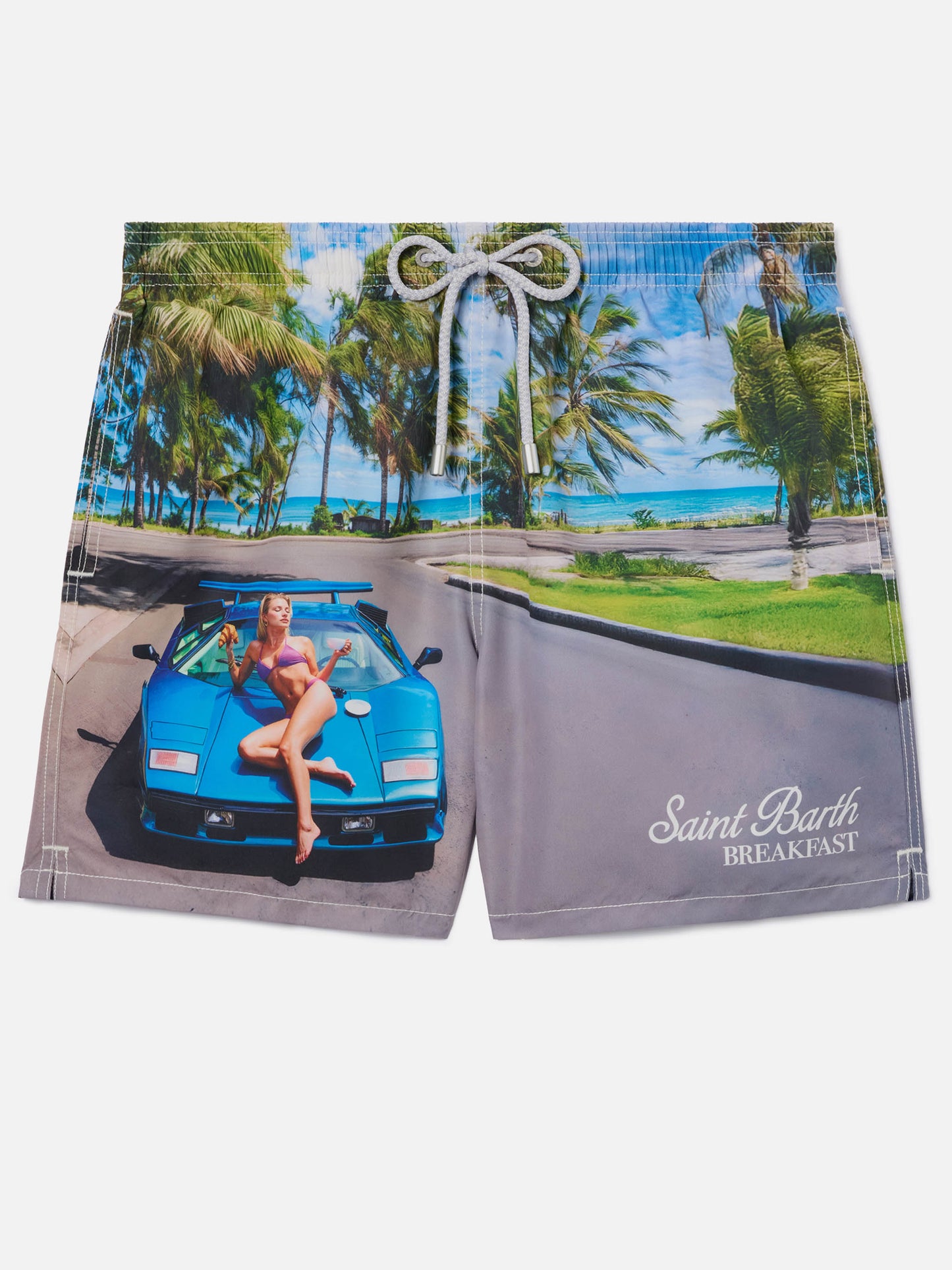 Bañador Gustavia con estampado St. Barth breakfast | Edición Especial 