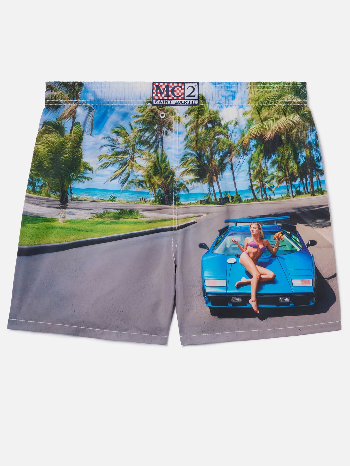 Bañador Gustavia con estampado St. Barth breakfast | Edición Especial 