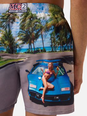 Bañador Gustavia con estampado St. Barth breakfast | Edición Especial 