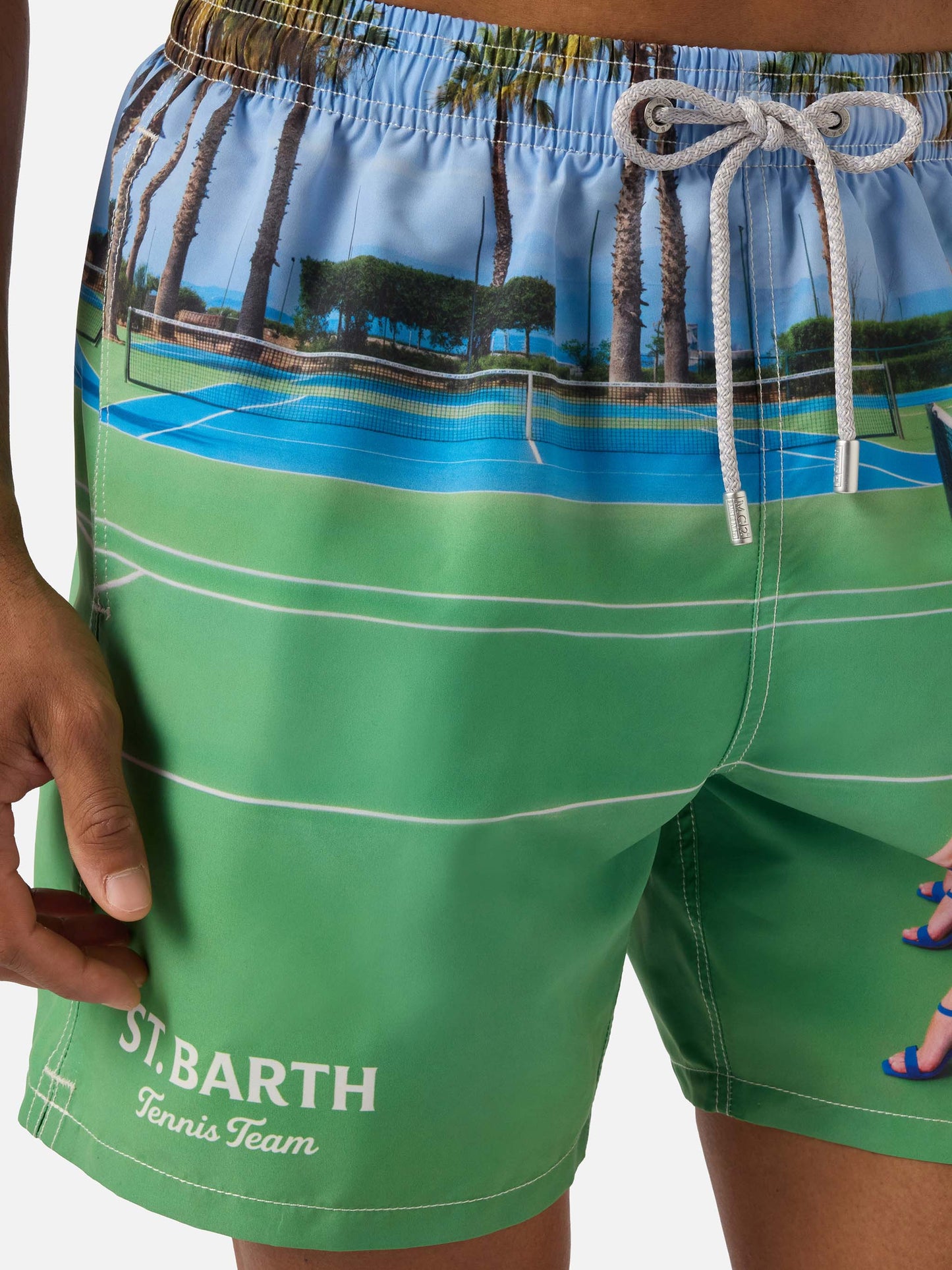 Costume mare Gustavia con stampa St. Barth Tennis | Special Edition