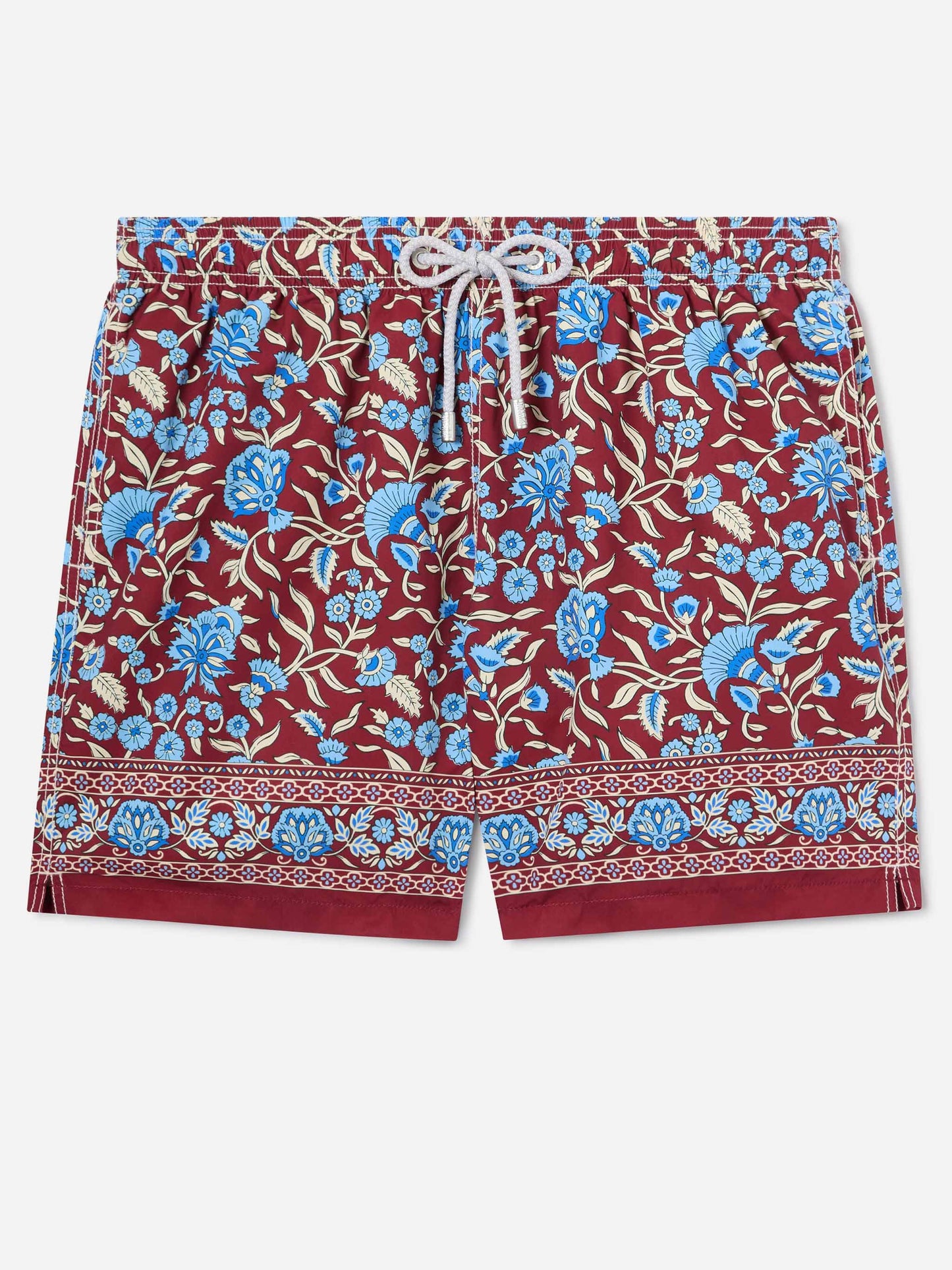 Costume mare Gustavia bordeaux con stampa floreale
