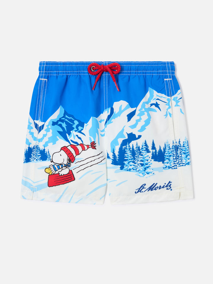 Short de bain léger blue Haiti avec imprimé Snoopy | Special edition 