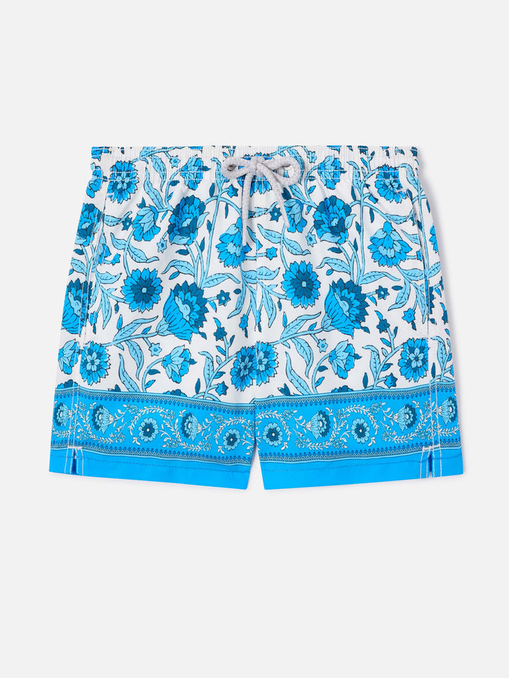 Bañador corto Haiti con estampado floral colocado 