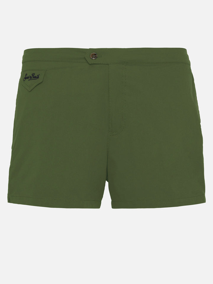 Harrys – figurbetonte Badeshorts in Militärgrün