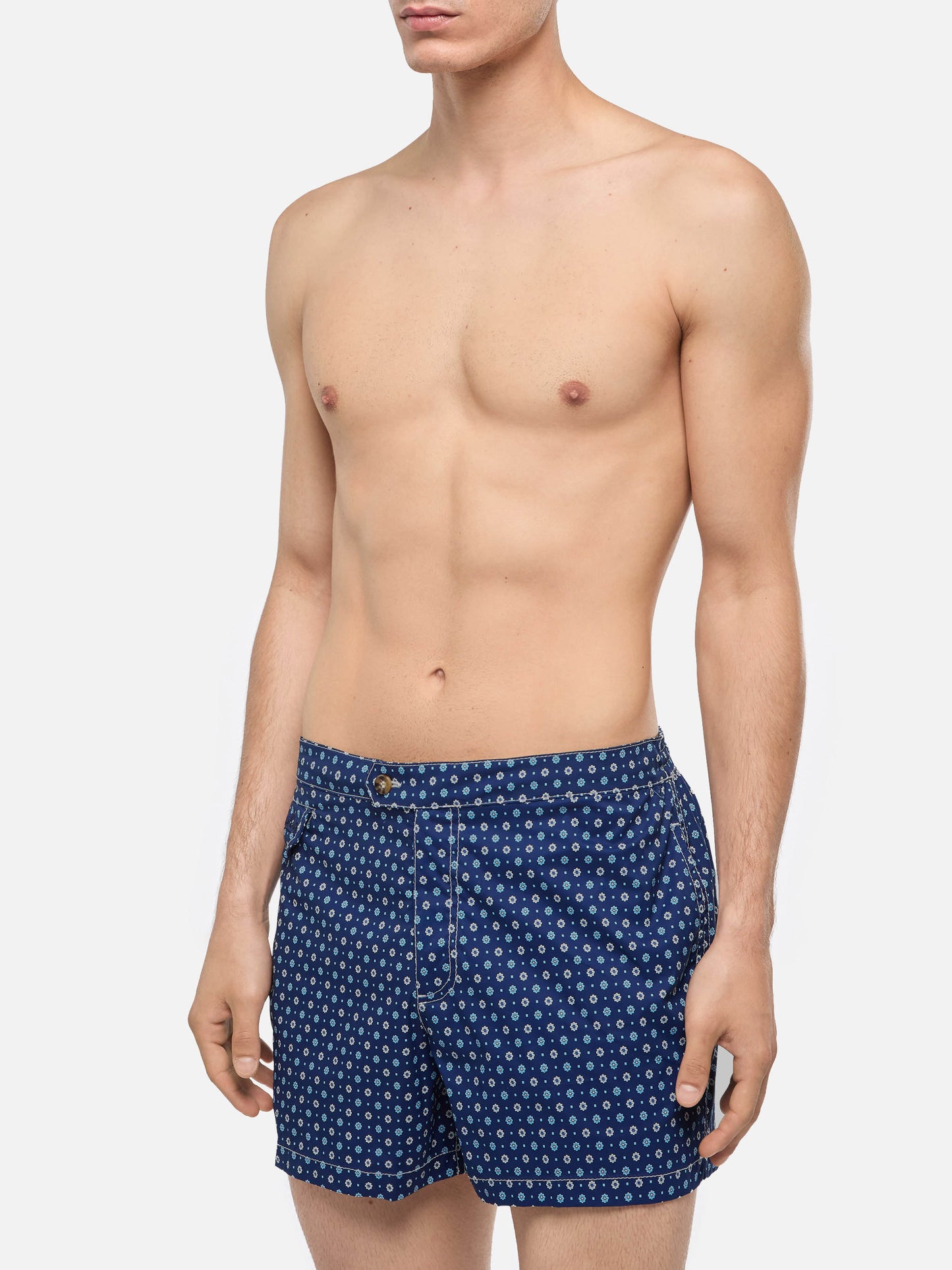 Harrys fitted cut swim shorts with flower tie print - MC2 Saint Barth