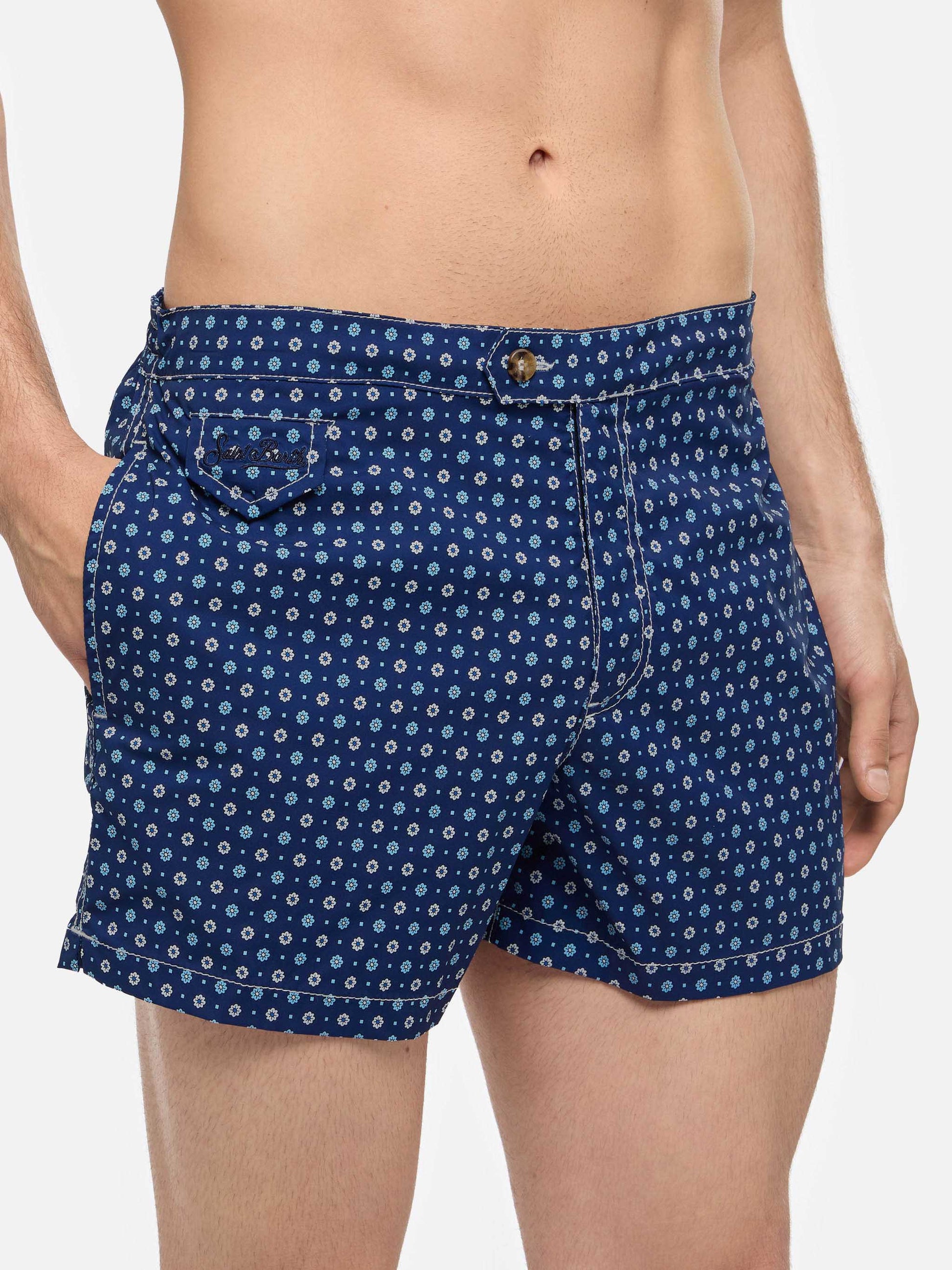 Harrys fitted cut swim shorts with flower tie print - MC2 Saint Barth