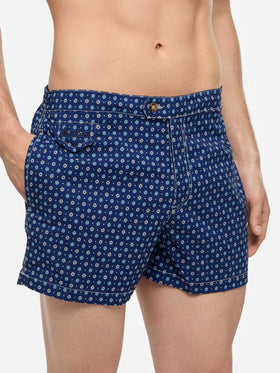 Harrys fitted cut swim shorts with flower tie print - MC2 Saint Barth