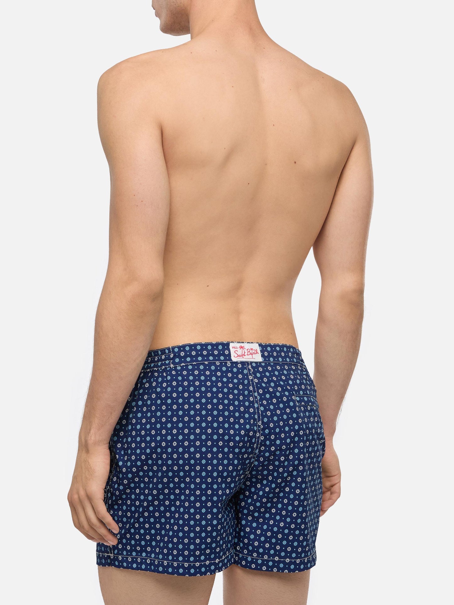 Harrys fitted cut swim shorts with flower tie print - MC2 Saint Barth