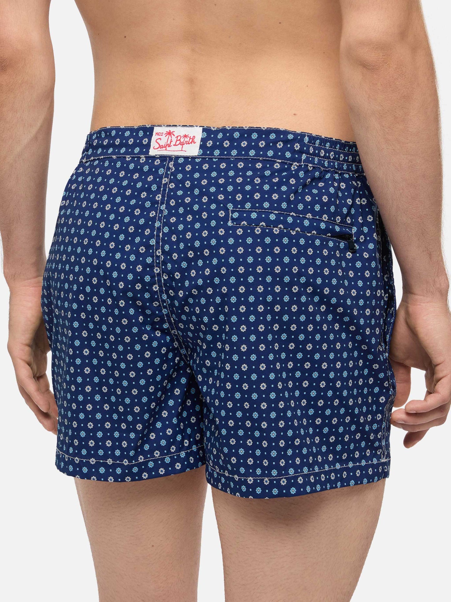 Harrys fitted cut swim shorts with flower tie print - MC2 Saint Barth