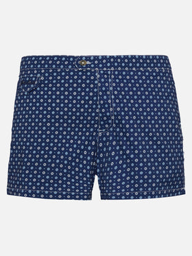 Harrys fitted cut swim shorts with flower tie print - MC2 Saint Barth