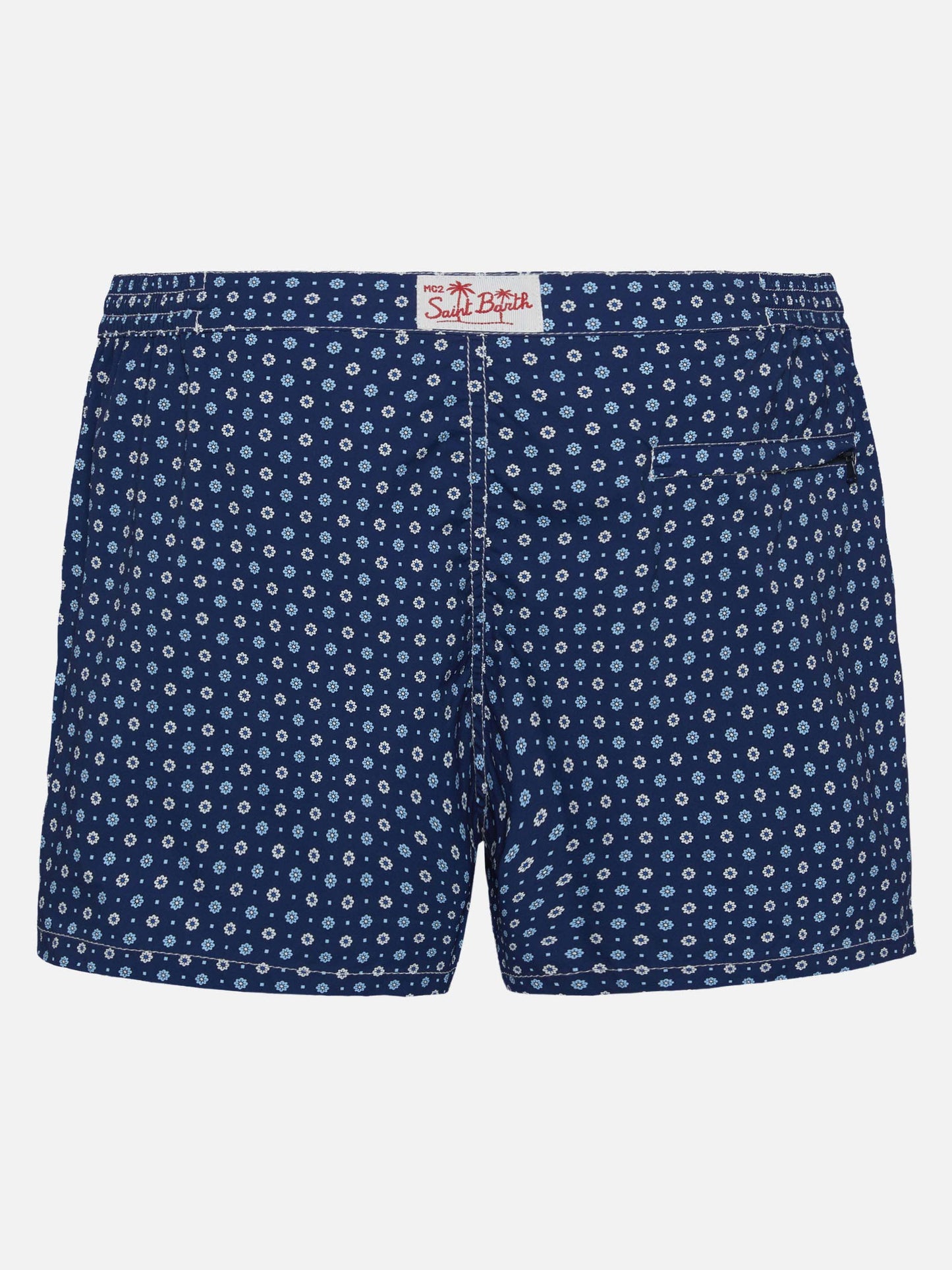 Harrys fitted cut swim shorts with flower tie print - MC2 Saint Barth