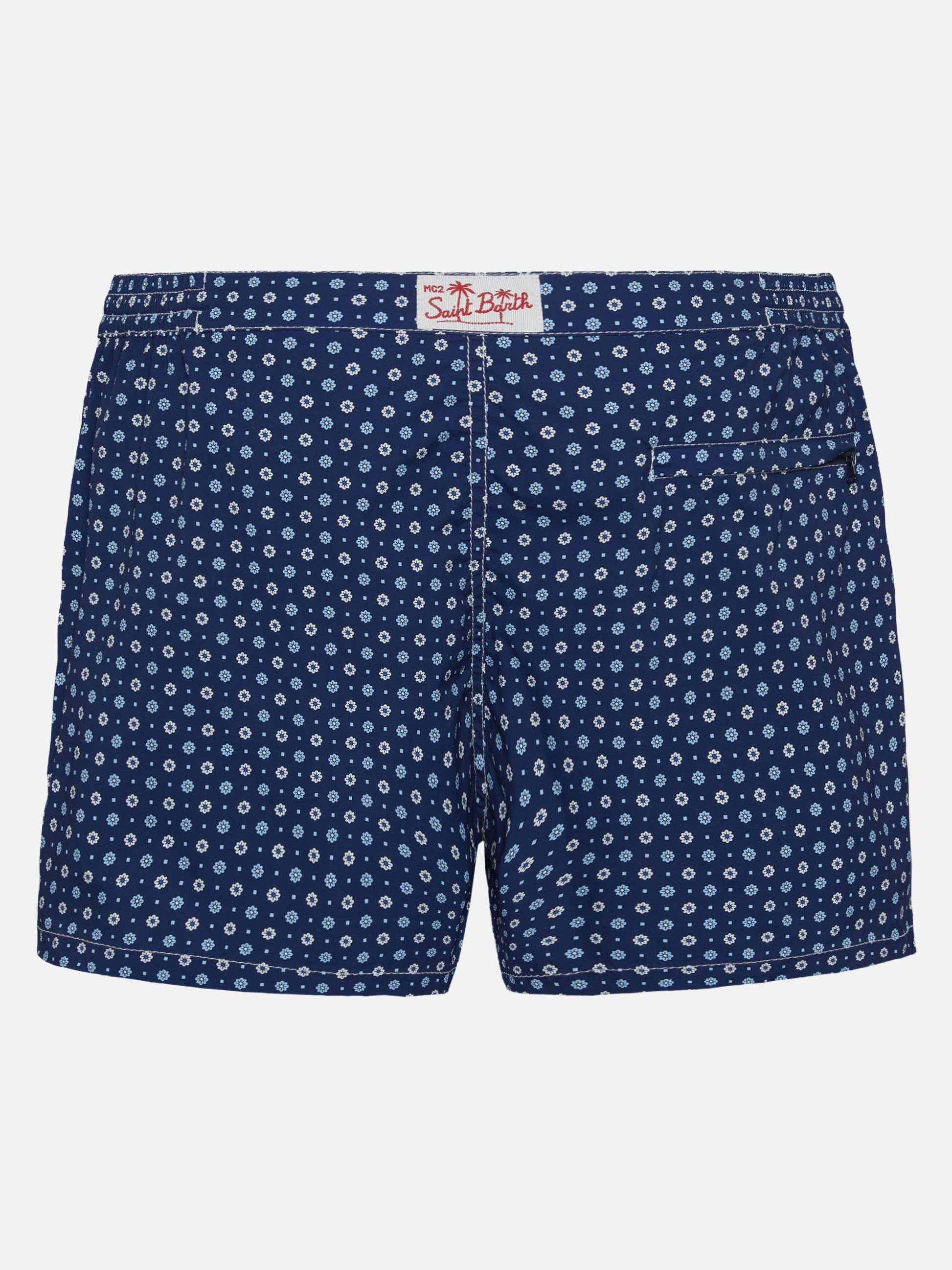Harrys fitted cut swim shorts with flower tie print - MC2 Saint Barth