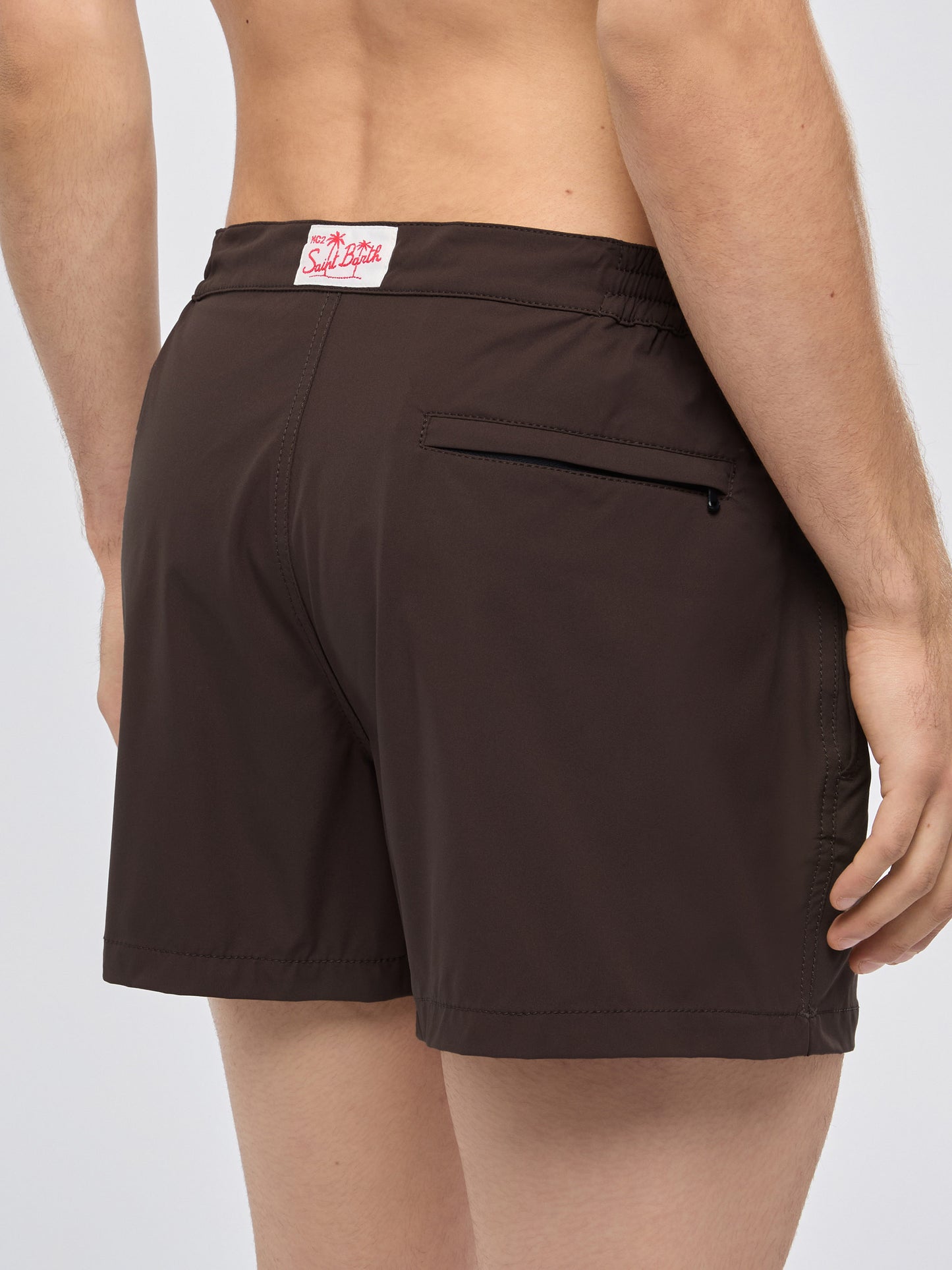 Harrys camel brown fitted cut swim shorts - MC2 Saint Barth