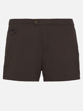 Harrys camel brown fitted cut swim shorts