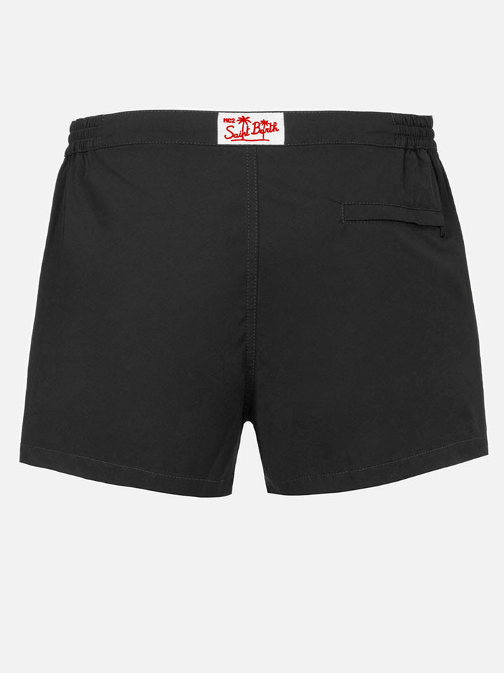 Schwarze, taillierte Badeshorts für Herren von Harrys