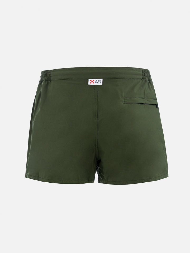 Man military green fitted cut swim shorts Harrys - MC2 Saint Barth