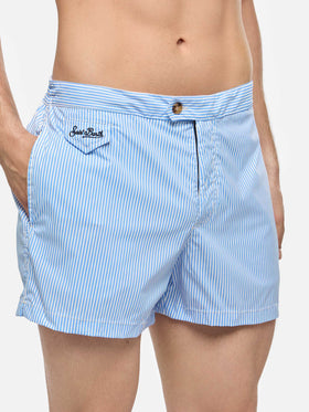 Harrys fitted cut swim shorts with striped print - MC2 Saint Barth