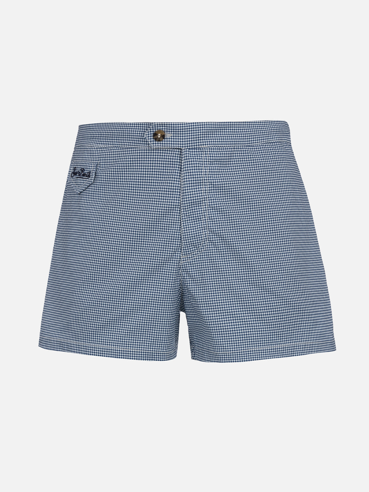 Tailliert geschnittene Herren-Badeshorts Harrys mit Gingham-Print