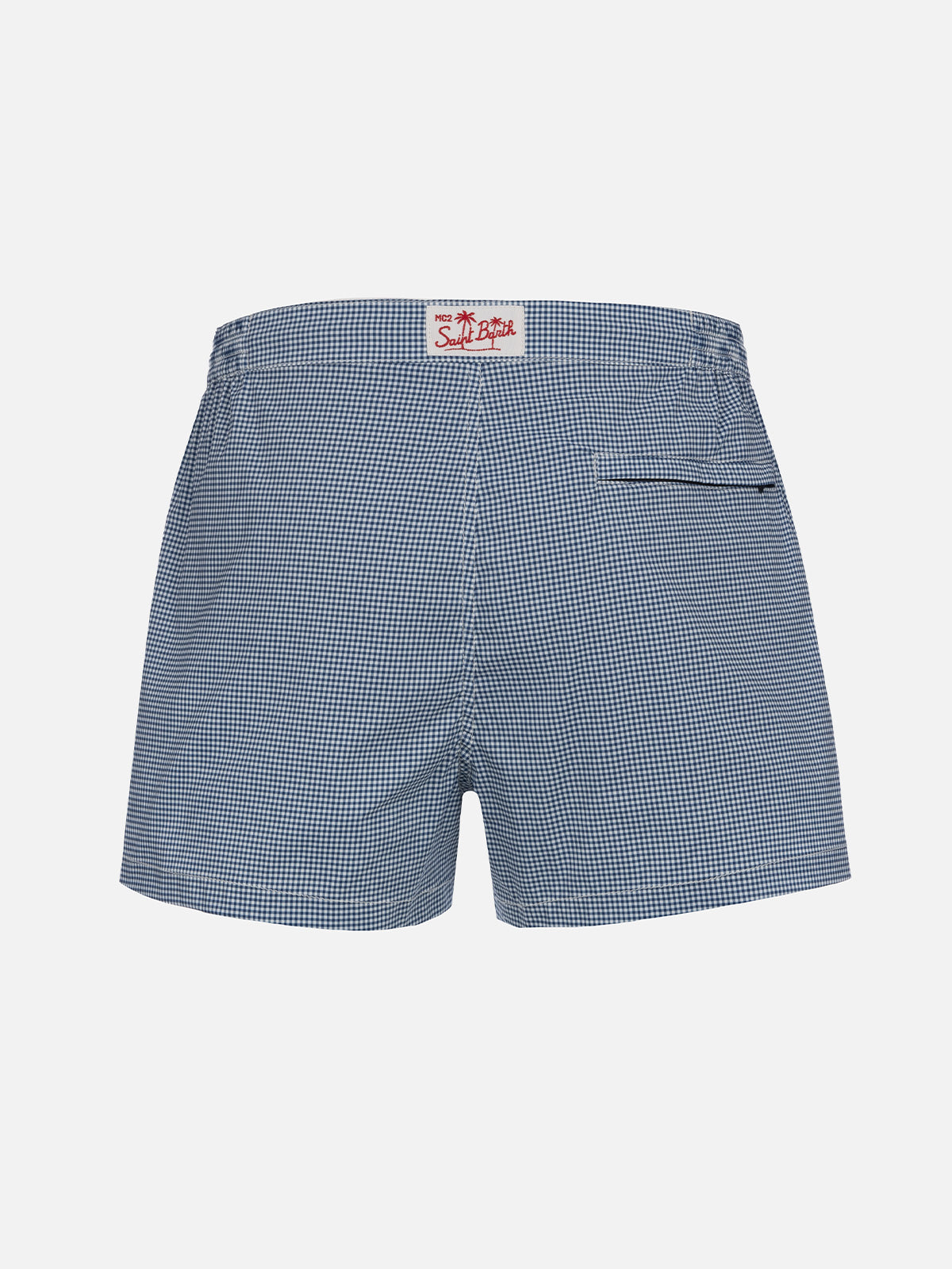 Tailliert geschnittene Herren-Badeshorts Harrys mit Gingham-Print
