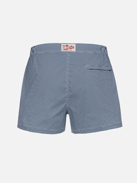 Harrys fitted cut swim shorts with gingham print - MC2 Saint Barth