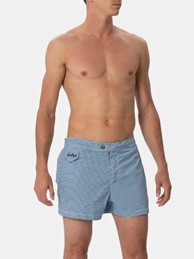 Tailliert geschnittene Herren-Badeshorts Harrys mit Gingham-Print