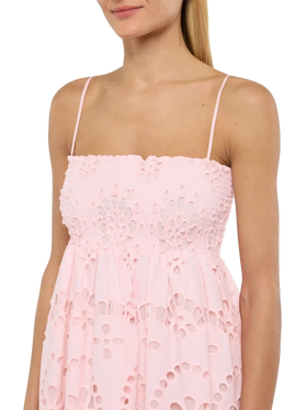 Hawa Sangallo lace dress with smocked embroidered bodice - MC2 Saint Barth