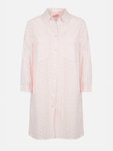 Woman pink Sangallo shirt mini dress