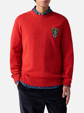 Maglione da uomo rosso