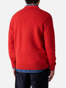 Maglione da uomo rosso