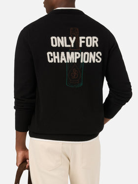 Jersey de punto con cuello redondo Black Heron con intarsia y bordado Only For Champions en la espalda 