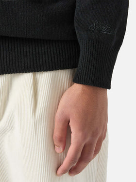 Girocollo Heron nero con jacquard sagoma Batman | SPECIAL EDITION BATMAN