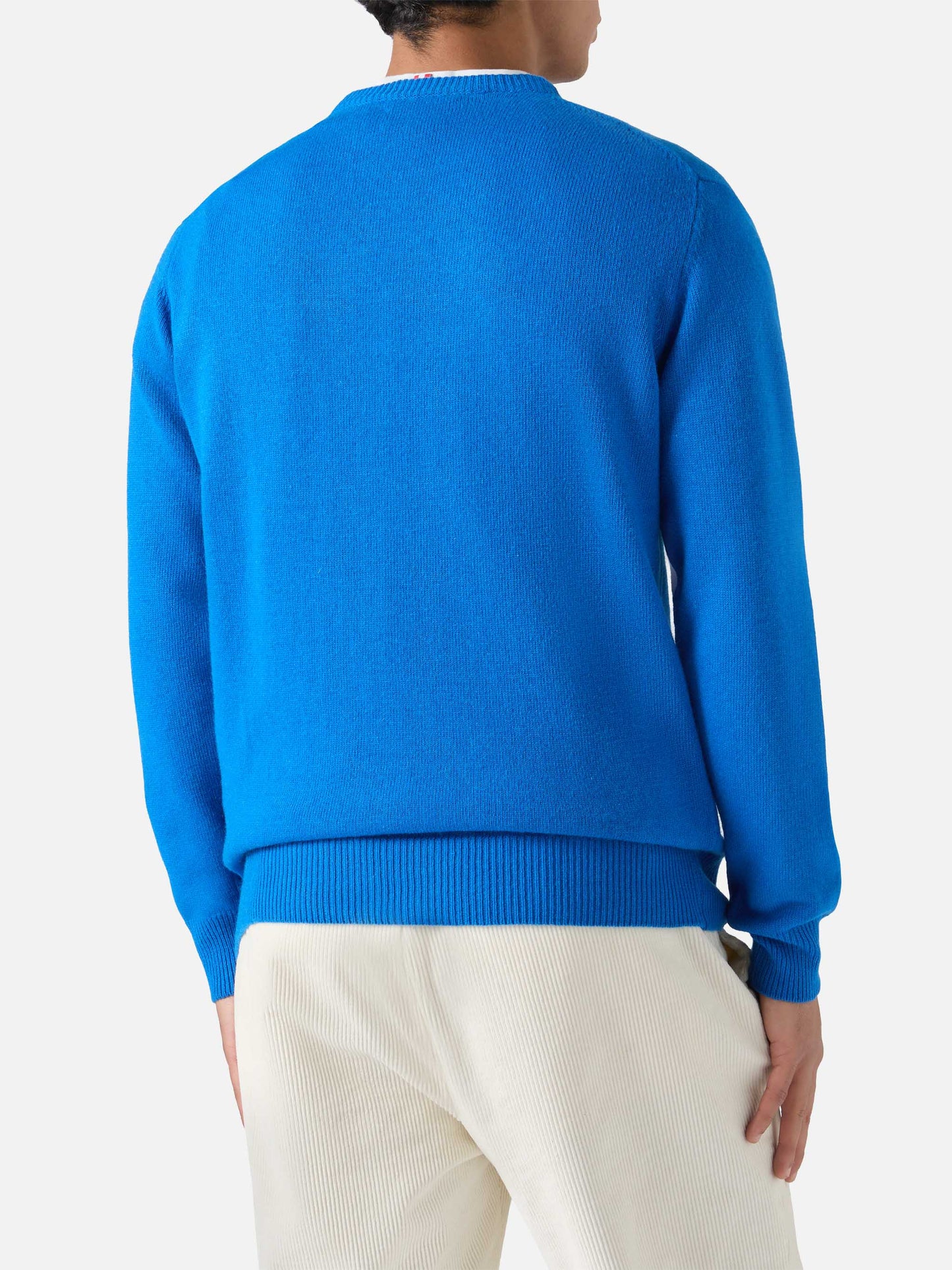 Grüner Rundhalsausschnitt von Heron mit Single-Jacquardmuster