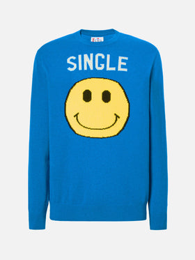 Grüner Rundhalsausschnitt von Heron mit Single-Jacquardmuster