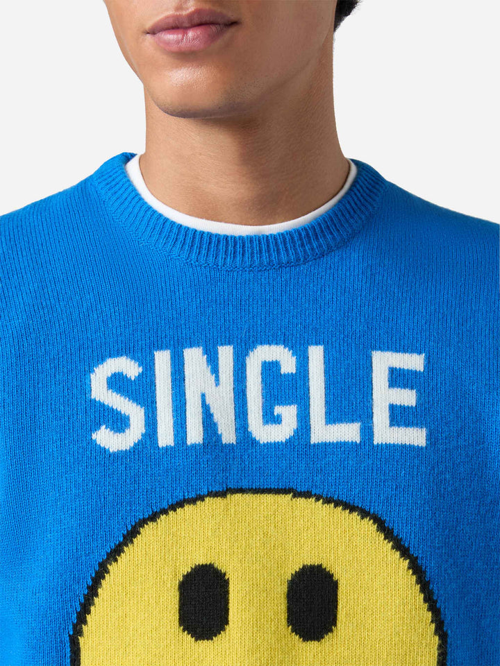 Grüner Rundhalsausschnitt von Heron mit Single-Jacquardmuster