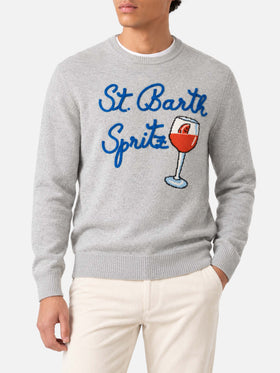 Suéter de cuello redondo Heron con jacquard de copa Spritz 