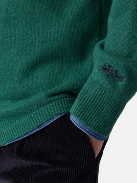 Grüner Pullover Heron mit Non sarà un'avventura-Stickerei