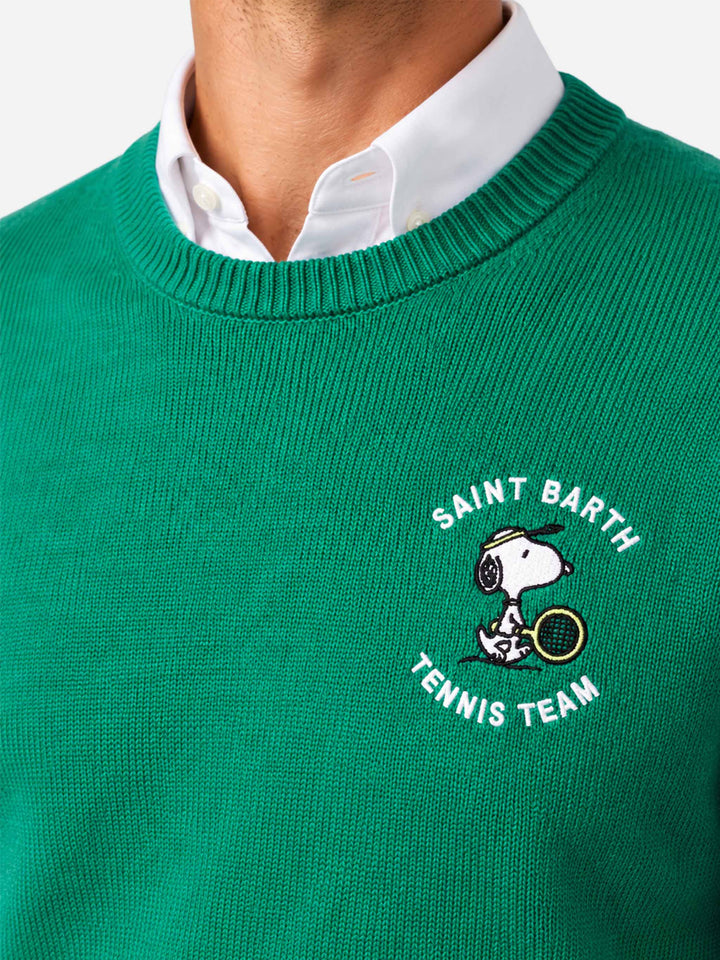 Grüner Snoopy-Tennispullover Heron | Special Edition 