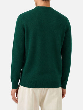 Pull vert Regent en laine d'agneau 