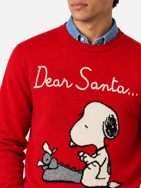Pull rouge Heron avec jacquard et broderie Snoopy | SNOOPY PEANUTS® SPECIAL EDITION 