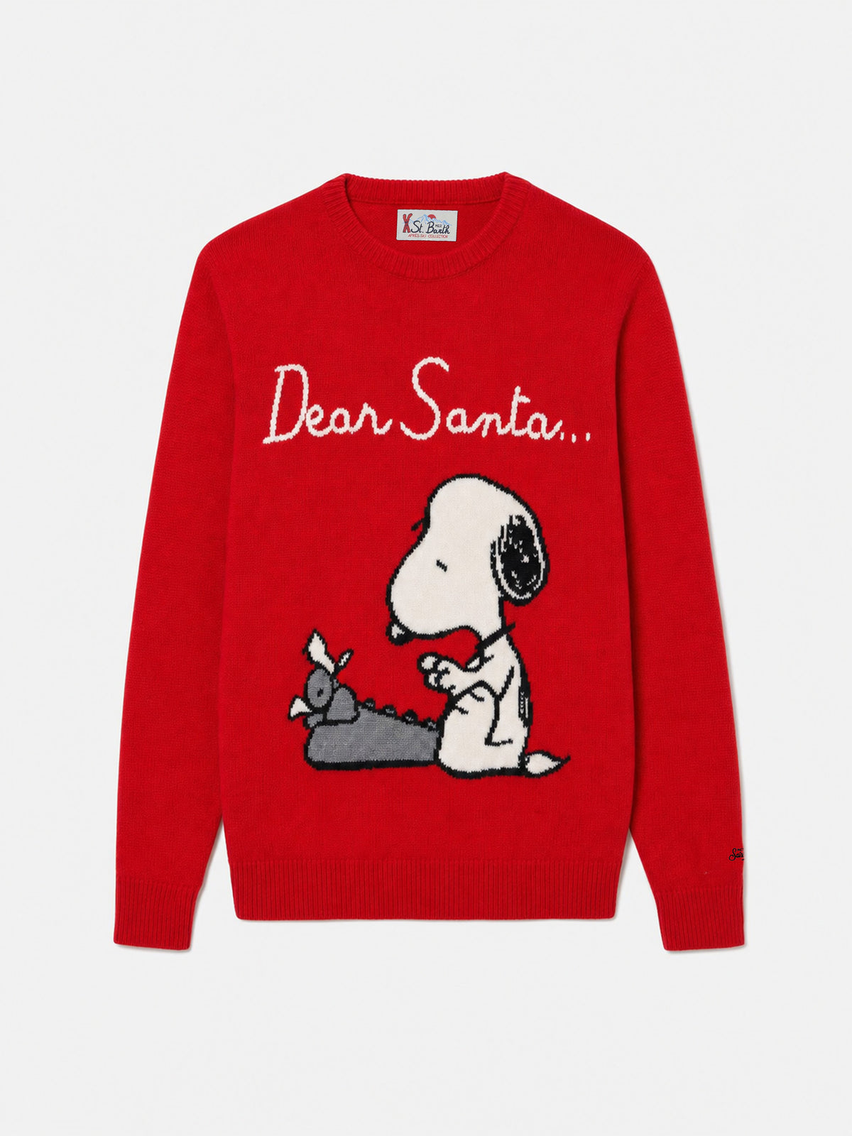 Pull rouge Heron avec jacquard et broderie Snoopy | SNOOPY PEANUTS® SPECIAL EDITION 